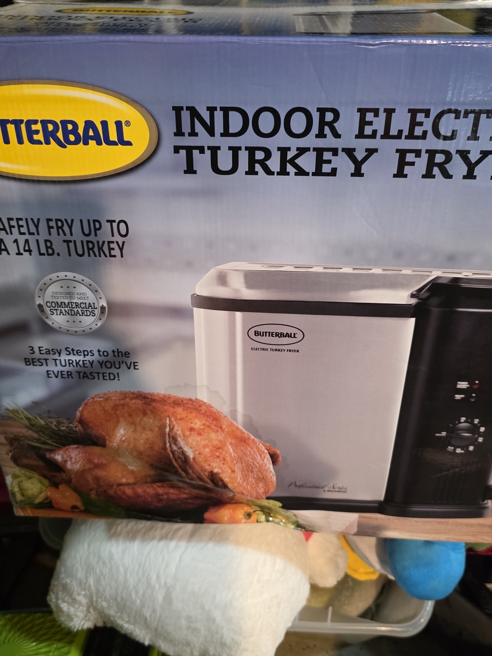 Butterball Yellow and Blue Branded Turkey Fryer Packaging